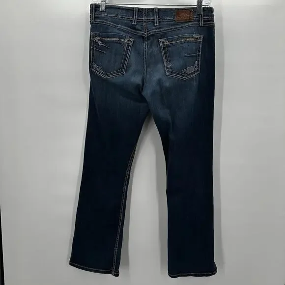 Buckle BKE Jeans Womens 32 Blue Bootcut Wendi Midrise Thick Stitch Casual - Picture 4 of 13